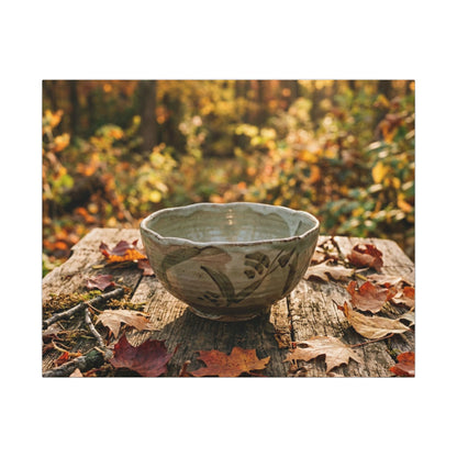 Golden Hour Ceramic Bowl Canvas Art - Japandi Fukinsei Art Print
