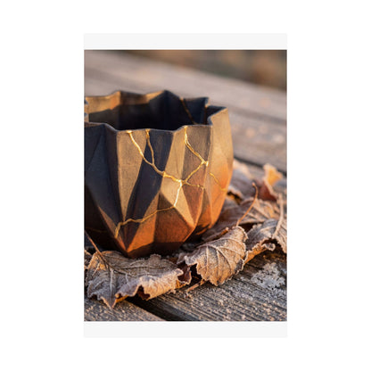 Golden Hour Paper Fold Wall Art Print - Kintsugi Seijaku