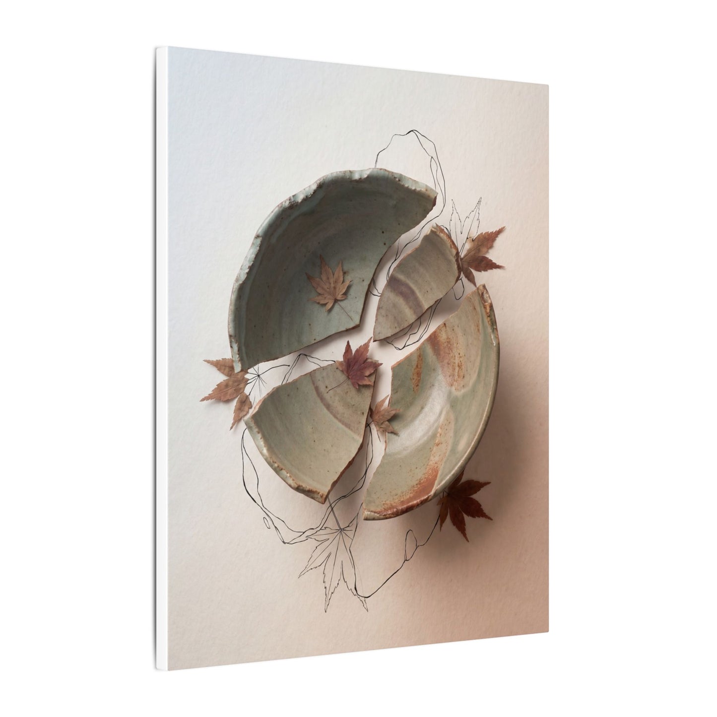 Dawn Ceramic Bowl Canvas Art - Japandi Fukinsei