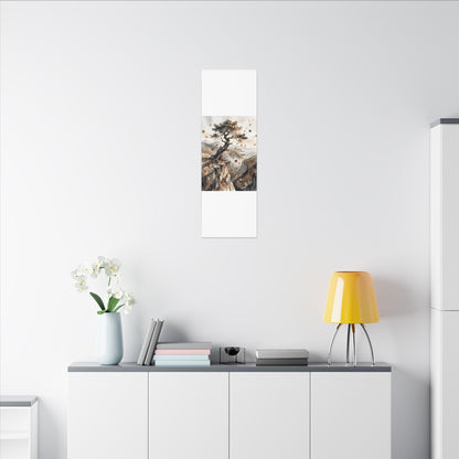 Autumn Pine Tree Watercolor Canvas Art | Warm Decor