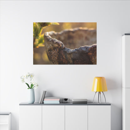 Golden Hour Ceramic Bowl Canvas Art - Dark Japandi Ma
