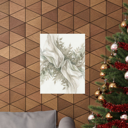 Silk Drape Watercolor Wall Art Print | Elegant Japandi Art