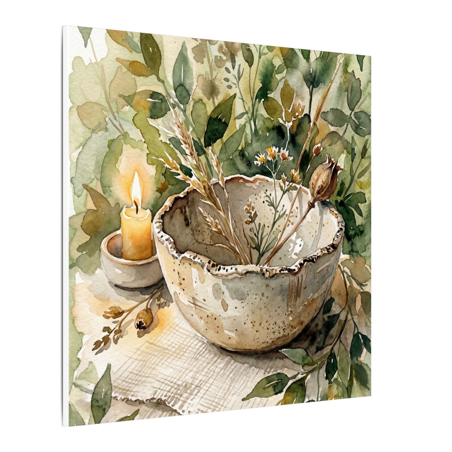 Ceramic Bowl Summer Canvas Art | Japandi Elegant Design
