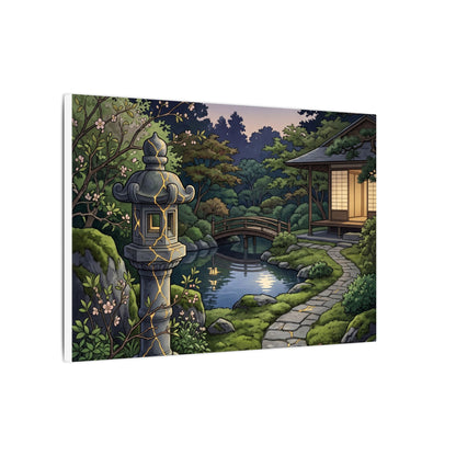 Spring Moonlit Garden Gold Vein Canvas Art | Resilient Decor
