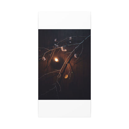 Datsuzoku Cherry Blossom Canvas Art - Dark Japandi Moody Minimal