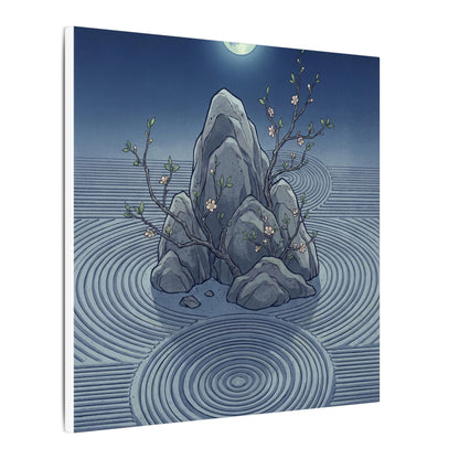 Spring Rock Garden Ukiyo E Inspired Canvas Art | Tranquil Decor