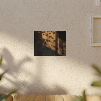 Shadow Play Canvas Art | Autumn Dark Japandi Charcoal Ink Art