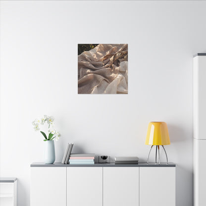 Silk Drape Summer Canvas Art | Japandi Neutral Design