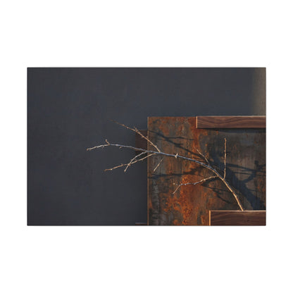 Ma Rust Patina Canvas Art - Dark Japandi Dark Texture
