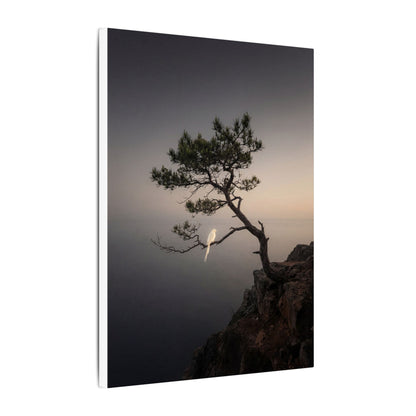 Dawn Pine Tree Canvas Art - Dark Japandi Datsuzoku
