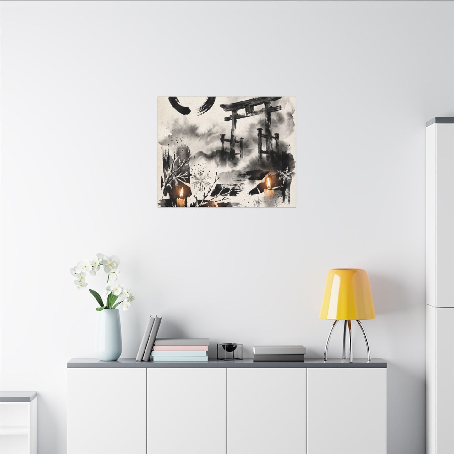 Candlelight Torii Gate Canvas Art - Zen Datsuzoku