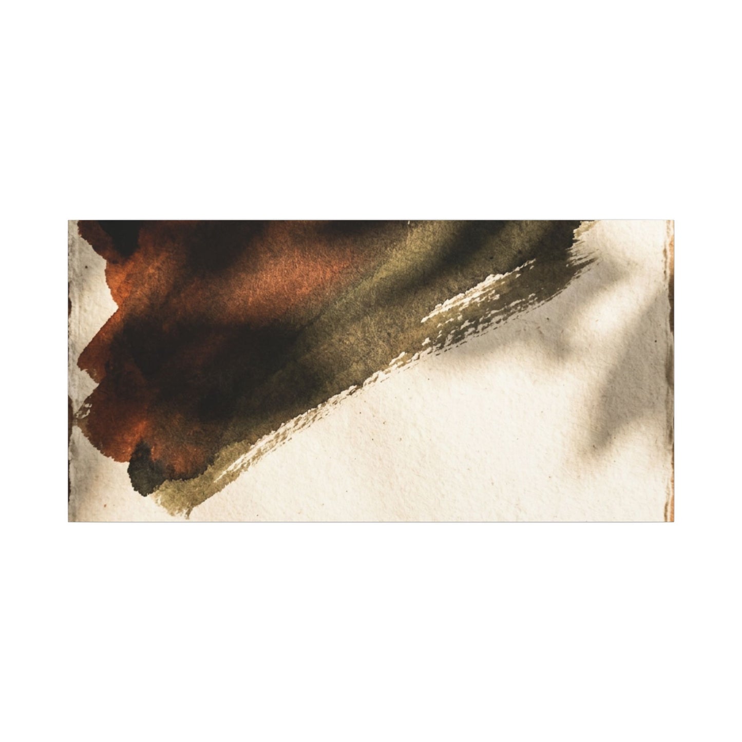 Ink Brushstroke Canvas Art | Summer Dark Japandi Moody Minimal Art