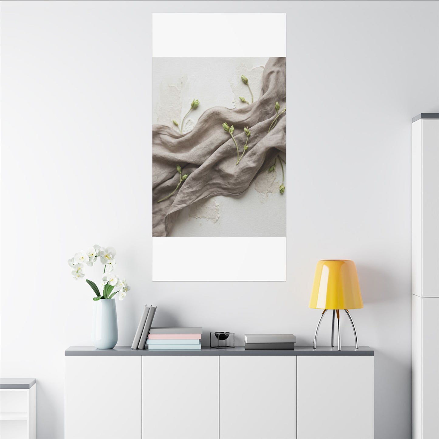 Overcast Silk Drape Canvas Art - Japandi Ma