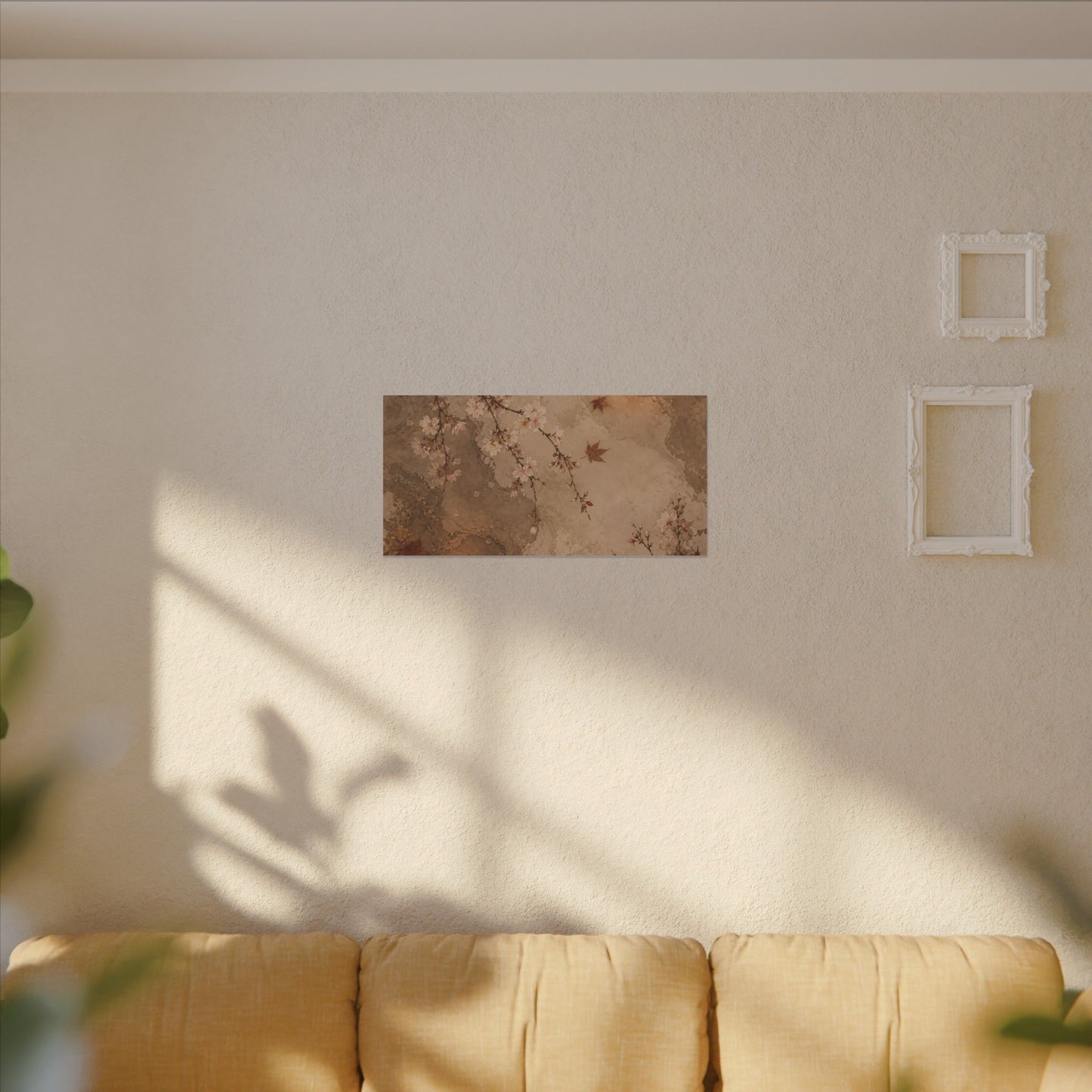 Cherry Blossom Canvas Art | Autumn Japandi Japanese Pattern Art