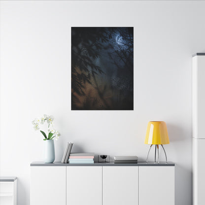 Kanso Shadow Play Canvas Art - Dark Japandi Shadow Zen