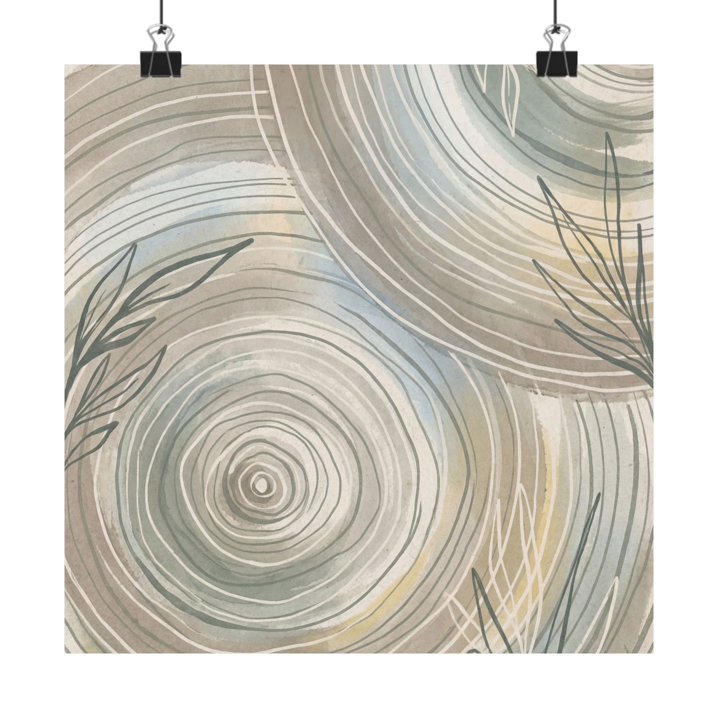 Moonlight Water Ripple Wall Art Print - Japandi Kanso Art Print