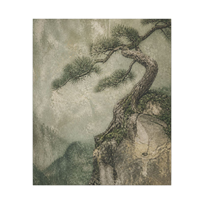 Fukinsei Pine Tree Canvas Art - Japandi Texture