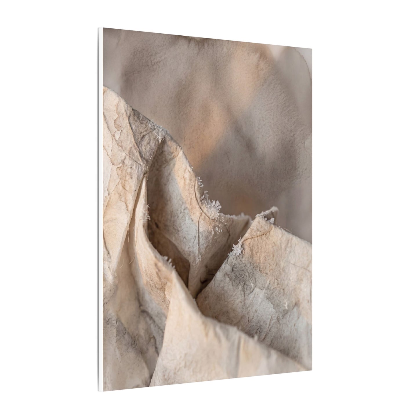 Japandi Paper Fold in Candlelight | Watercolor Canvas Art