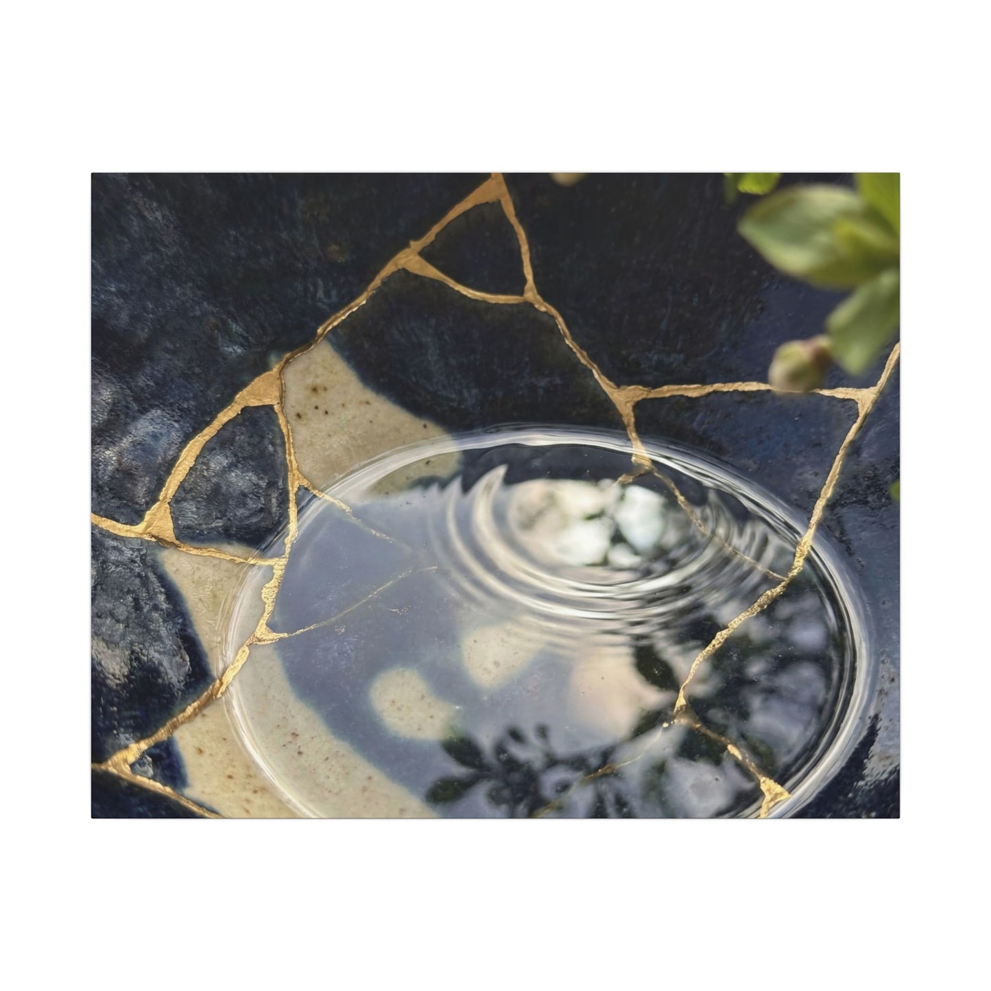Water Ripple Spring Canvas Art | Kintsugi Beautiful Design
