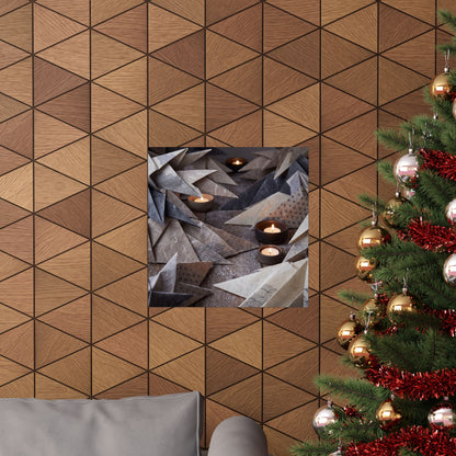 Elegant Paper Fold Wall Art Print - Japanese Pattern Japandi