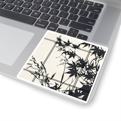 Golden Hour Shoji Screen Sticker - Japandi Mono No Aware Art Print