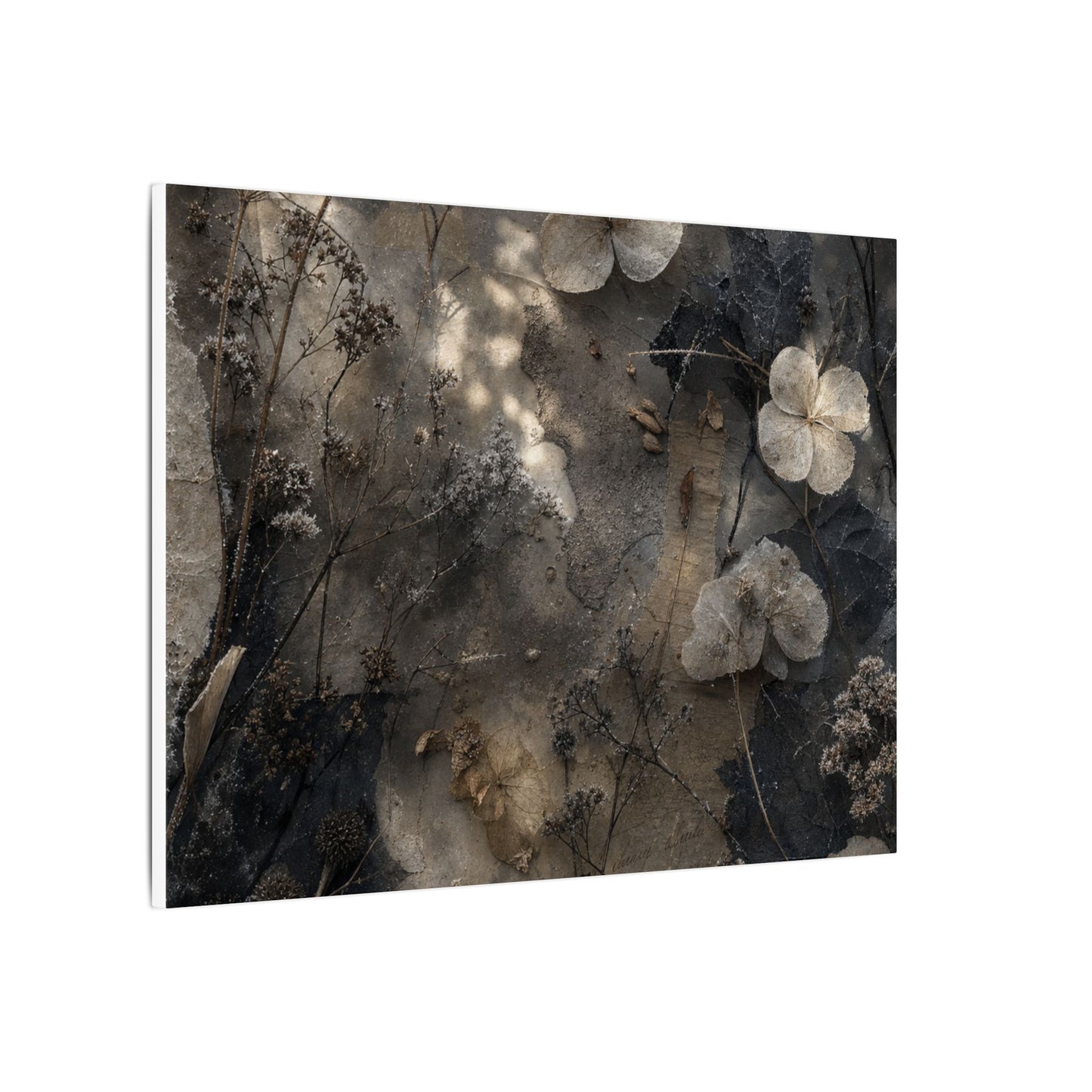 Winter Dried Flowers Texture Canvas Art | Elegant Decor