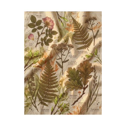 Spring Silk Drape Herbarium Wall Art Print | Nostalgic Decor