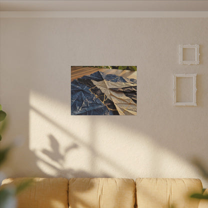 Golden Hour Paper Fold Canvas Art - Kintsugi Ma