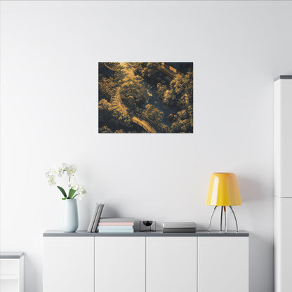 Contemplative Moonlit Garden Canvas Art - Ukiyo E Inspired Zen