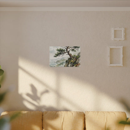 Pine Tree Spring Canvas Art | Japandi Neutral Design