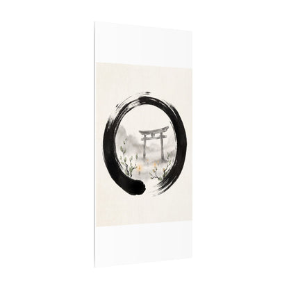 Spring Torii Gate Enso Canvas Art | Tranquil Decor