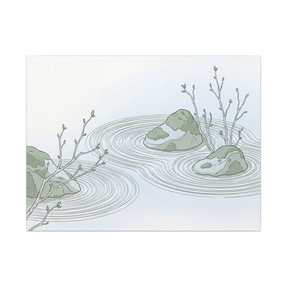 Moonlight Rock Garden Canvas Art - Japandi Ma