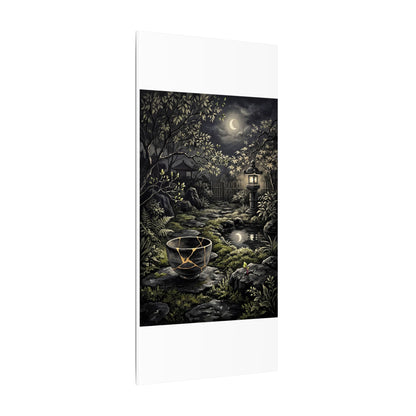 Kintsugi Moonlit Garden in Dappled | Gold Repair Canvas Art
