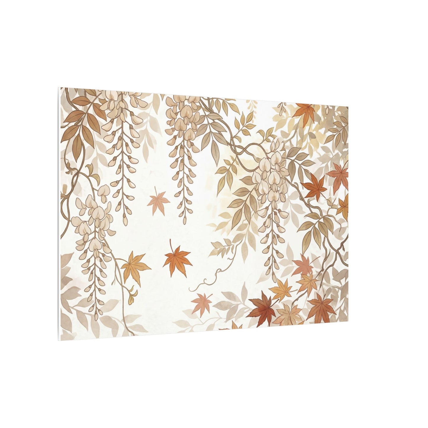 Shibui Wisteria Canvas Art - Japandi Japanese Pattern