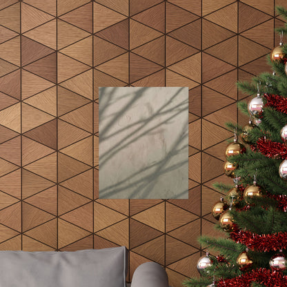 Winter Shadow Play Japanese Pattern Wall Art Print | Warm Decor