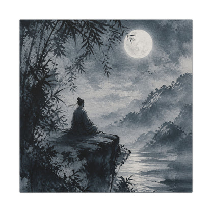 Ink Brushstroke Sumi E Canvas Art | Serene Zen Art