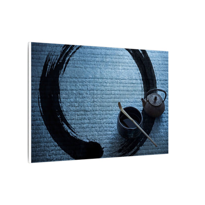 Winter Tea Ceremony Enso Canvas Art | Peaceful Decor