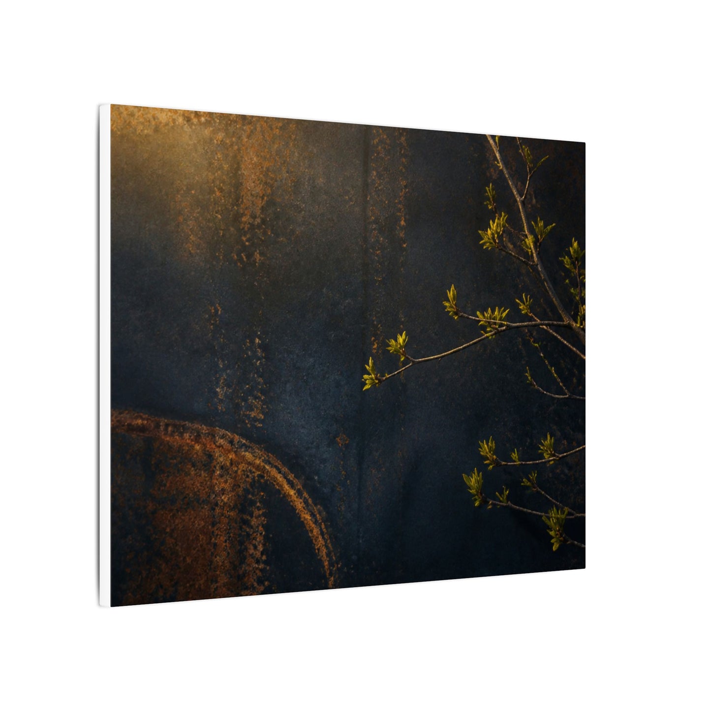 Spring Rust Patina Dark Texture Canvas Art | Moody Decor