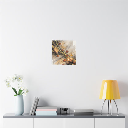 Cracked Earth Autumn Canvas Art | Japandi Warm Design