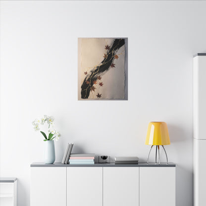 Dawn Ink Brushstroke Canvas Art - Kintsugi Ma