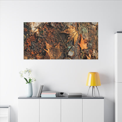 Rust Patina Canvas Art | Autumn Japandi Texture Art