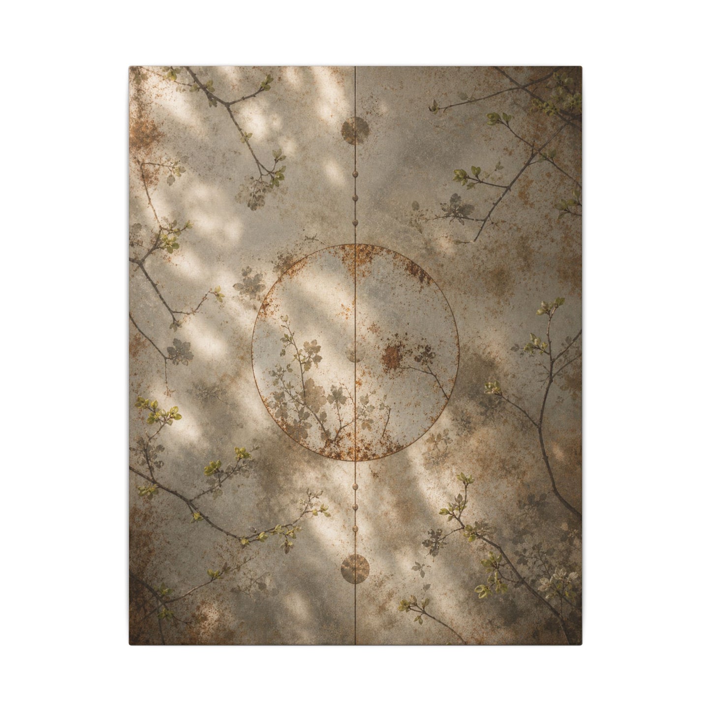 Japandi Rust Patina in Dappled | Japanese Pattern Canvas Art