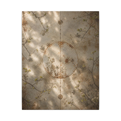 Japandi Rust Patina in Dappled | Japanese Pattern Canvas Art