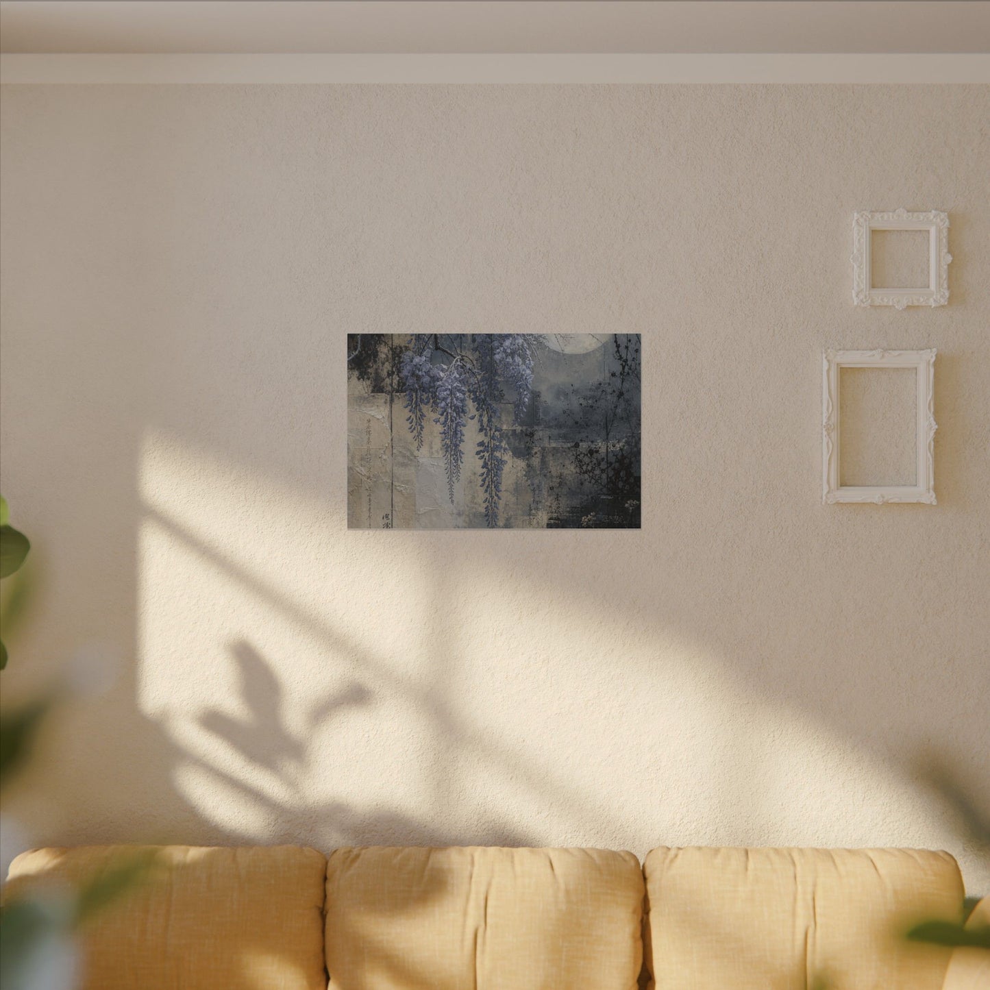 Winter Wisteria Texture Canvas Art | Elegant Decor