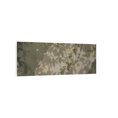 Neutral Shadow Play Canvas Art - Japanese Pattern Japandi