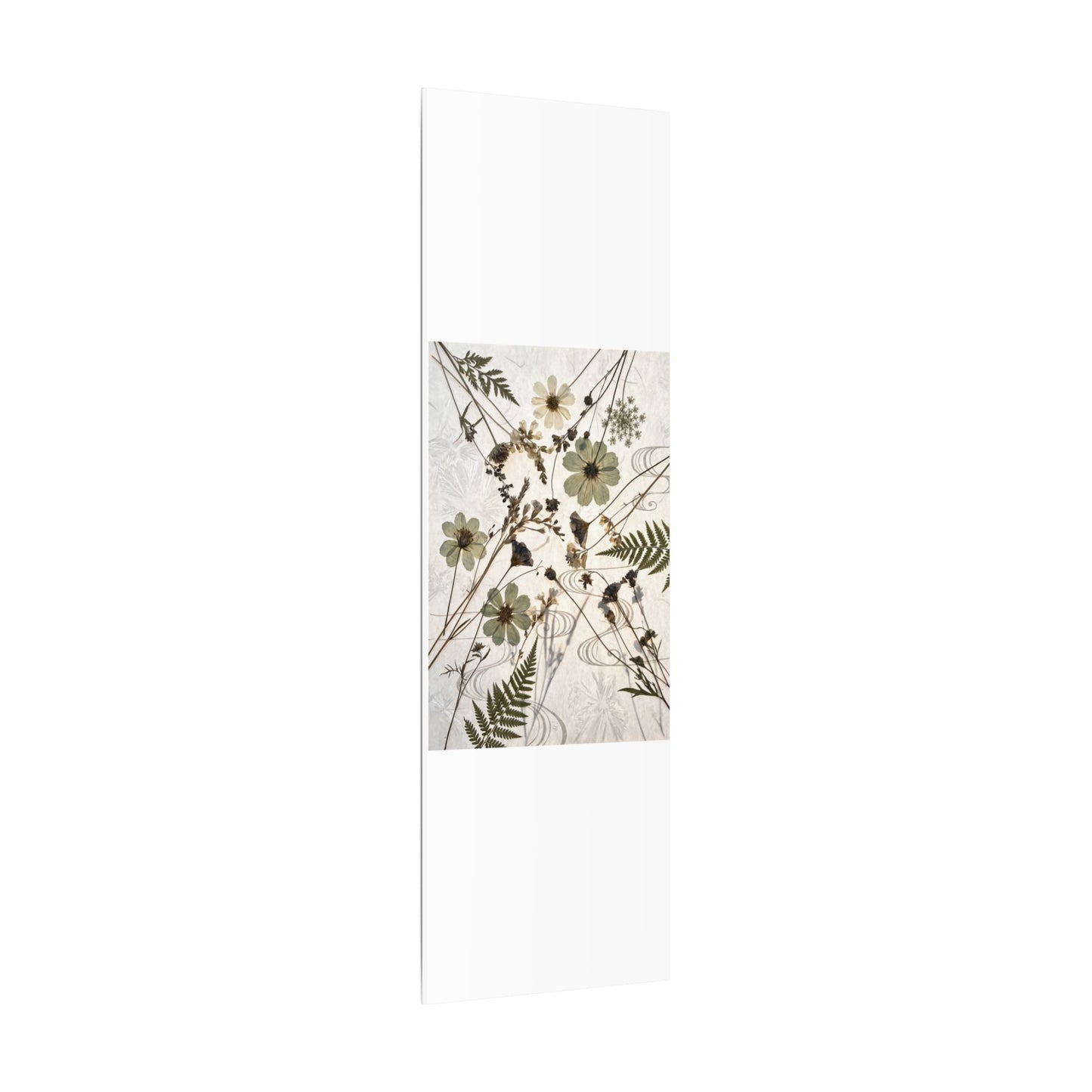 Japandi Dried Flowers in Golden Hour | Japanese Pattern Canvas Art