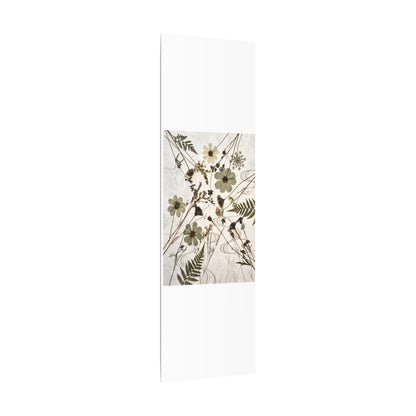 Japandi Dried Flowers in Golden Hour | Japanese Pattern Canvas Art