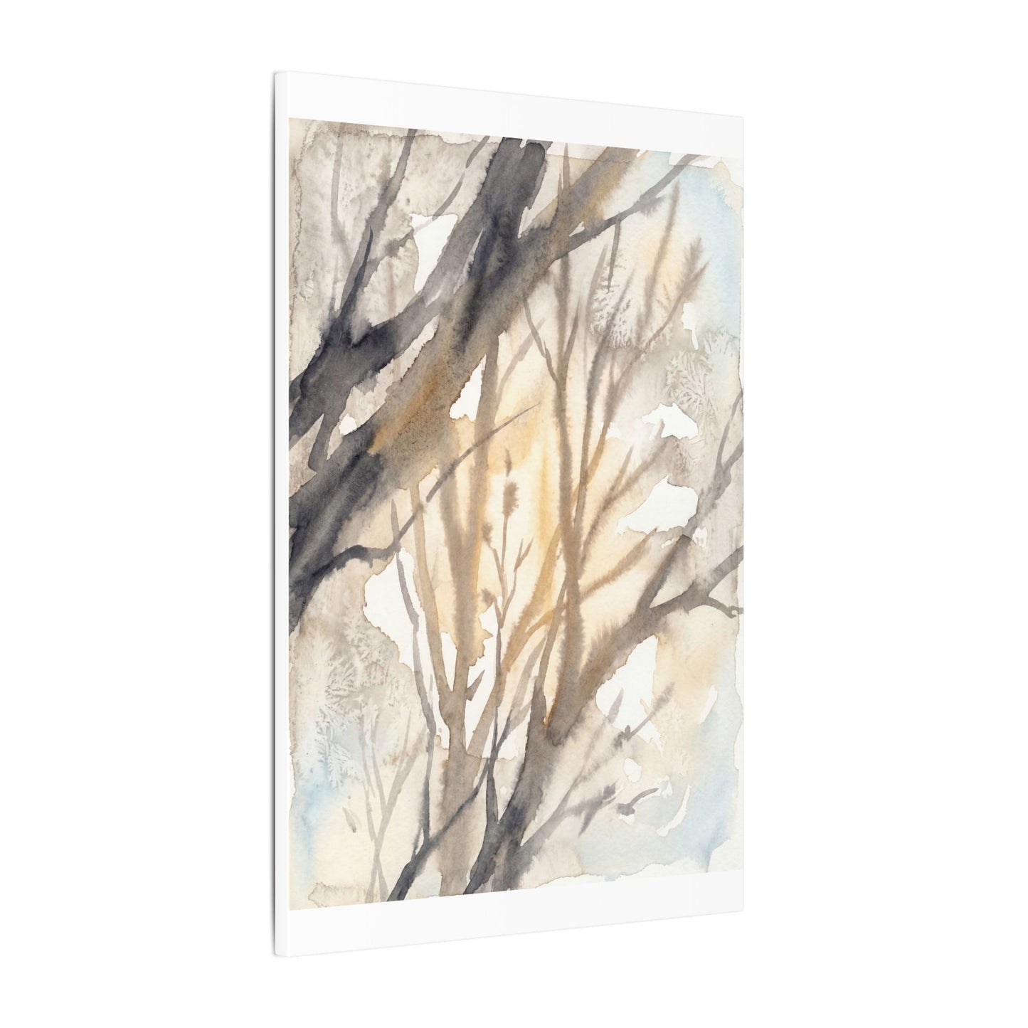 Ma Shadow Play Canvas Art - Japandi Watercolor