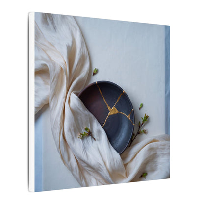 Ma Silk Drape Canvas Art - Kintsugi Gold Repair