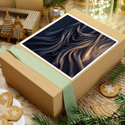Silk Drape Winter Sticker | Dark Japandi Luxurious Design Art Print